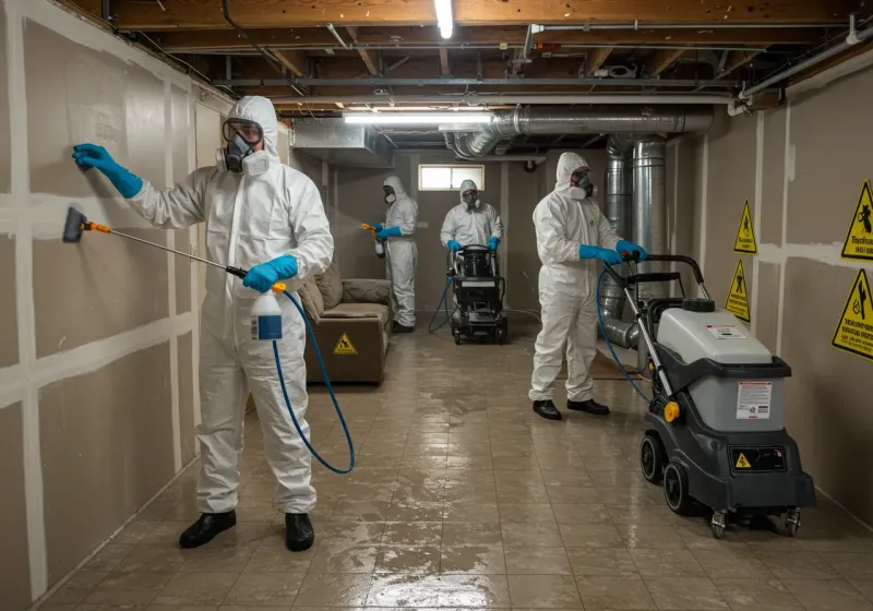 Basement Moisture Removal and Structural Drying process in Angel Fire, NM